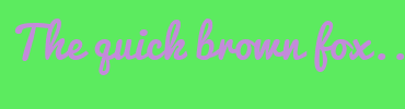 Image with Font Color C38BDA and Background Color 5CEB5F